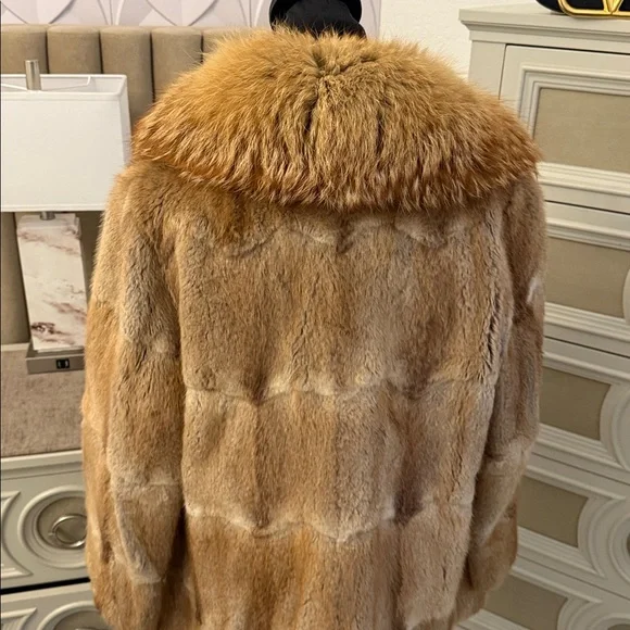 Real fur coat thick fox fur collar - Picture 5 of 10